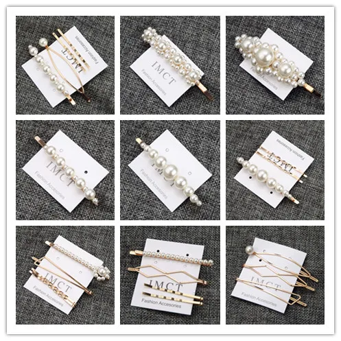 Модные жемчужные заколки для волос женщин 3 шт./Se Элегантные корейские