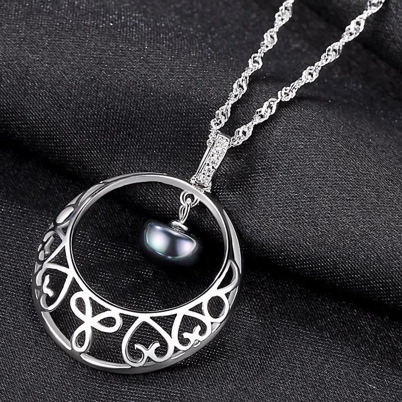 

Vintage Style 18K Gold Color Natural Pearl Necklaces for Women 925 Sterling Silver Chain Pearl Pendant Fine Jewelry