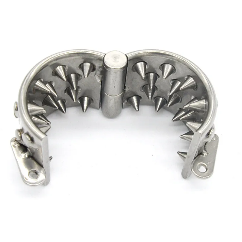 Нержавеющая сталь шипами набор целомудрия кольцо для пениса растягиватель