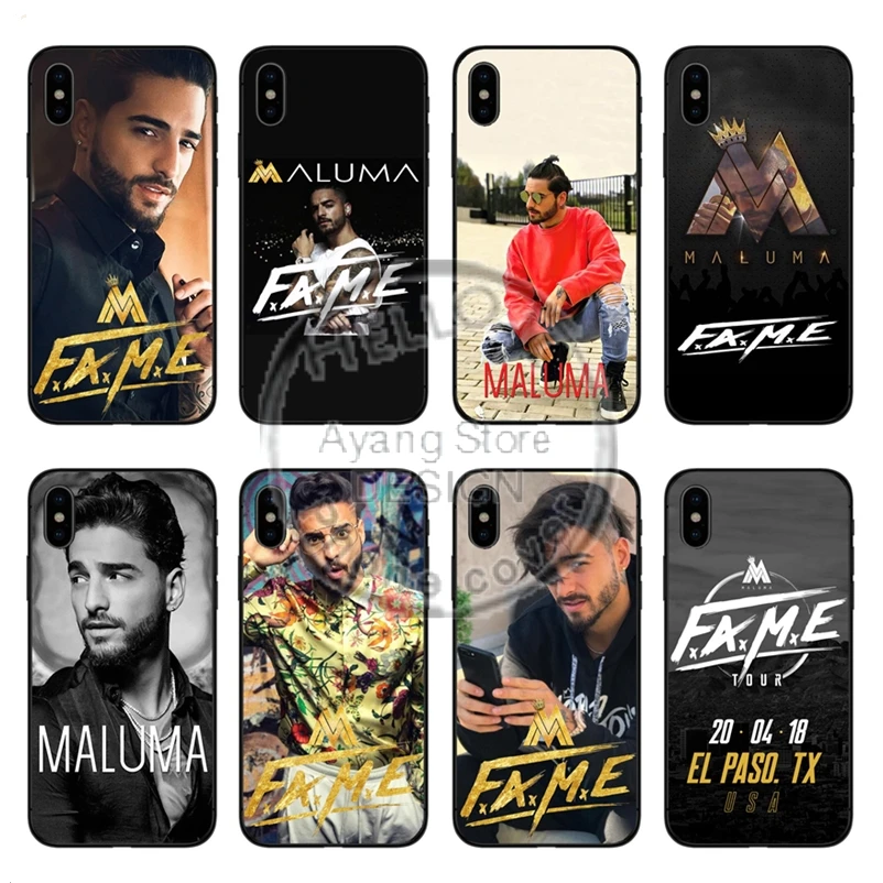 Maluma Ozuna POP Hip Hop Rapper Soft TPU silicone luxury Phone Coque Cover For iPhone X 10 5 5S SE 6 6SPlus 7 7Plus 8 8Plus |