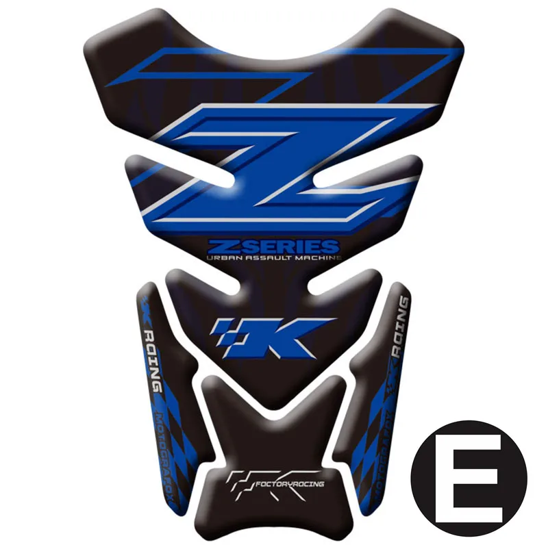 Мотоцикл 3D топливный бак Pad защитные наклейки для Kawasaki Z750 Z1000 рыба наклейка "кость"