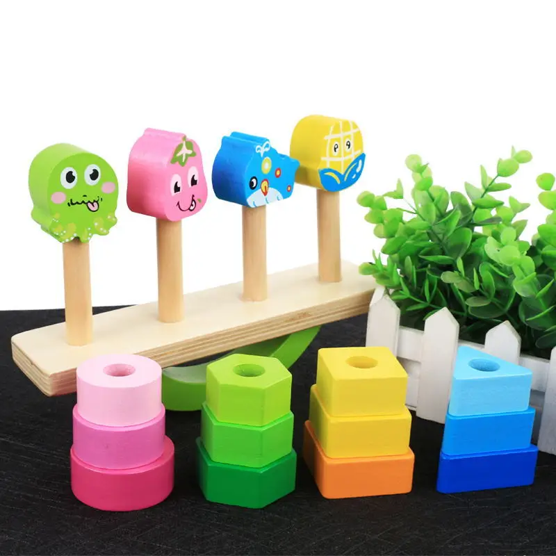 

Wooden Fruit Balanced Puzzle Baby Toddler Enlightenment Building Blocks Toy Kids Gifts Puzzle Toy