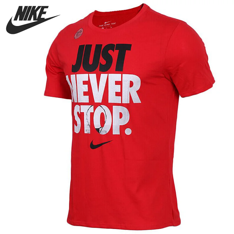 Оригинальное новое поступление NIKE AS M NK сухая футболка JUST NVR STOP мужские футболки с