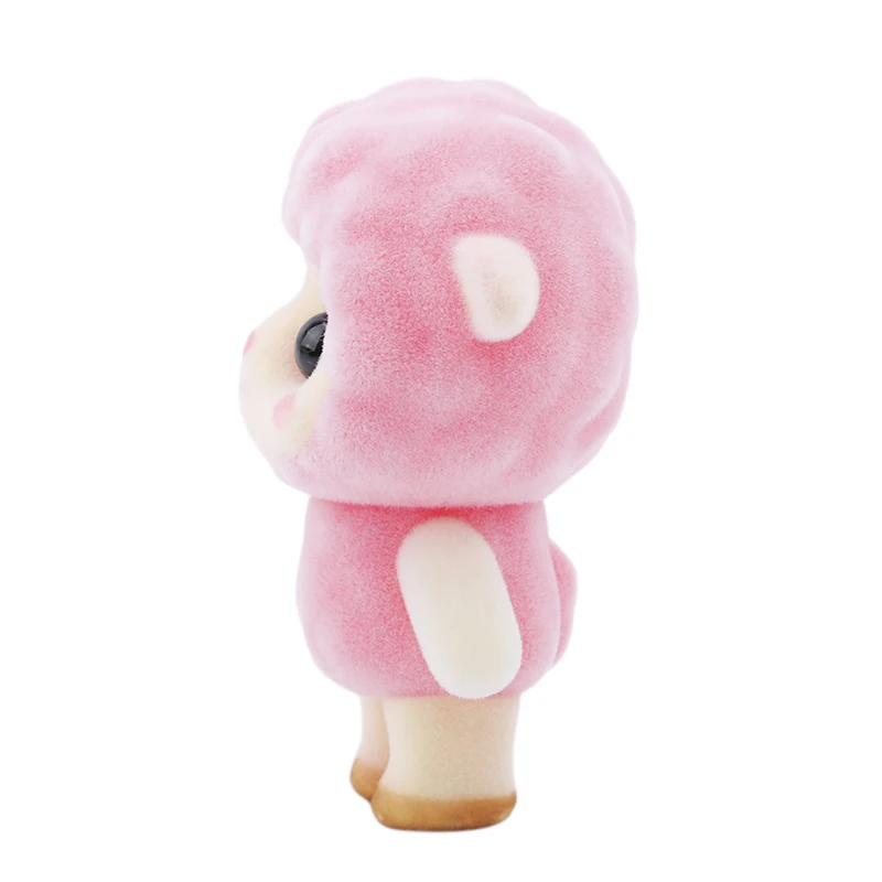 

New Lovely Pink Cute Mini Sheep Flocking Dolls Novelty Funny Home decorations Plastic Toys Figure Children Best Christmas Gifts