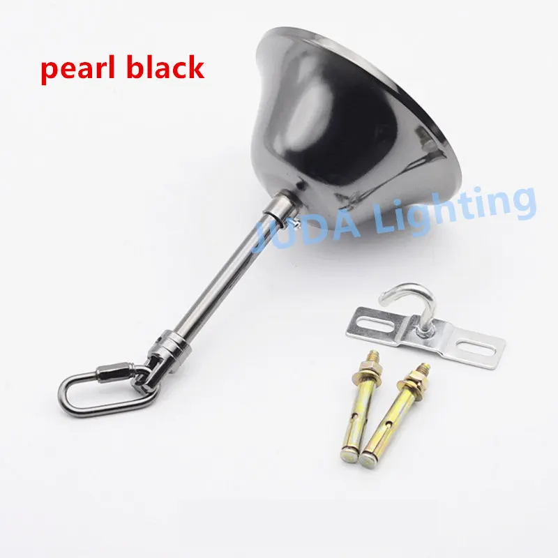 pearl black Металлическая потолочная Роза Потолочная пластина с M10 трубчатая штанга и connnection Пряжка потолочный навес для Винтаж ретро лампы Базовая Светодиодная лампа "сделай сам" - Цвет: pearl black