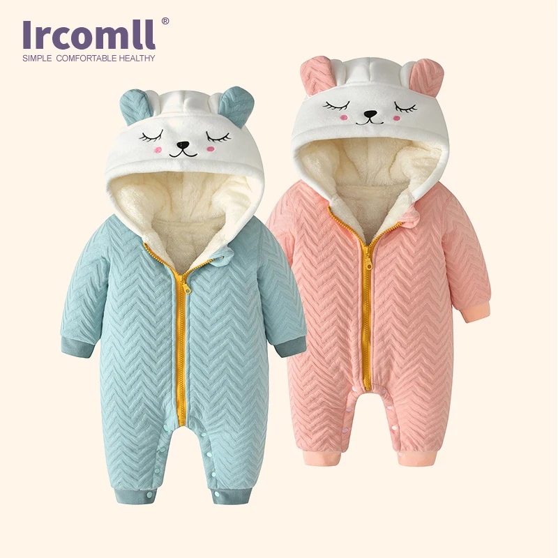 Ircomll Одежда для новорожденных Осень/Зима однотонный милый кот с капюшоном