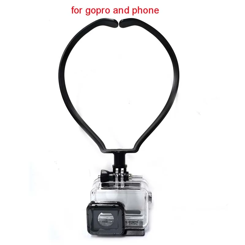 for gopro-phone JINSERTA держатель для камеры на шею для GOpro 7 6 5 xiaomi yi Hands Free держатель для телефона удобный держатель для смартфона до " камеры - Цвет: for gopro-phone
