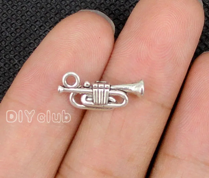 50 шт. античный тибетский серебряный мини музыкальный инструмент труба рог