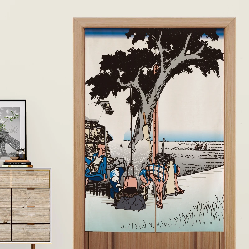 Японская дверная занавеска фэн шуй для кухни спальни ванной полузанавеска