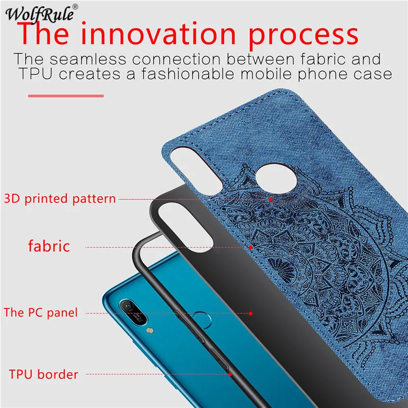 Для Huawei Honor 8A Pro Чехол TPU рамка ткань бампер жесткие задние чехлы для телефонов Funda 6