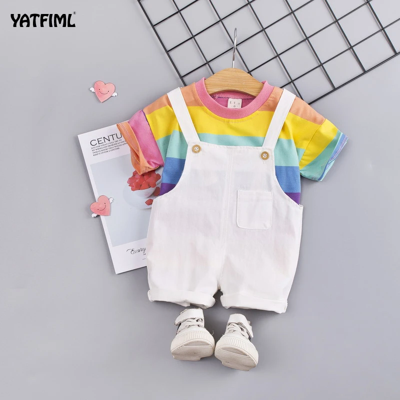 YATFIML/летние комбинезоны для детей детские мальчиков штаны комбинезон маленьких