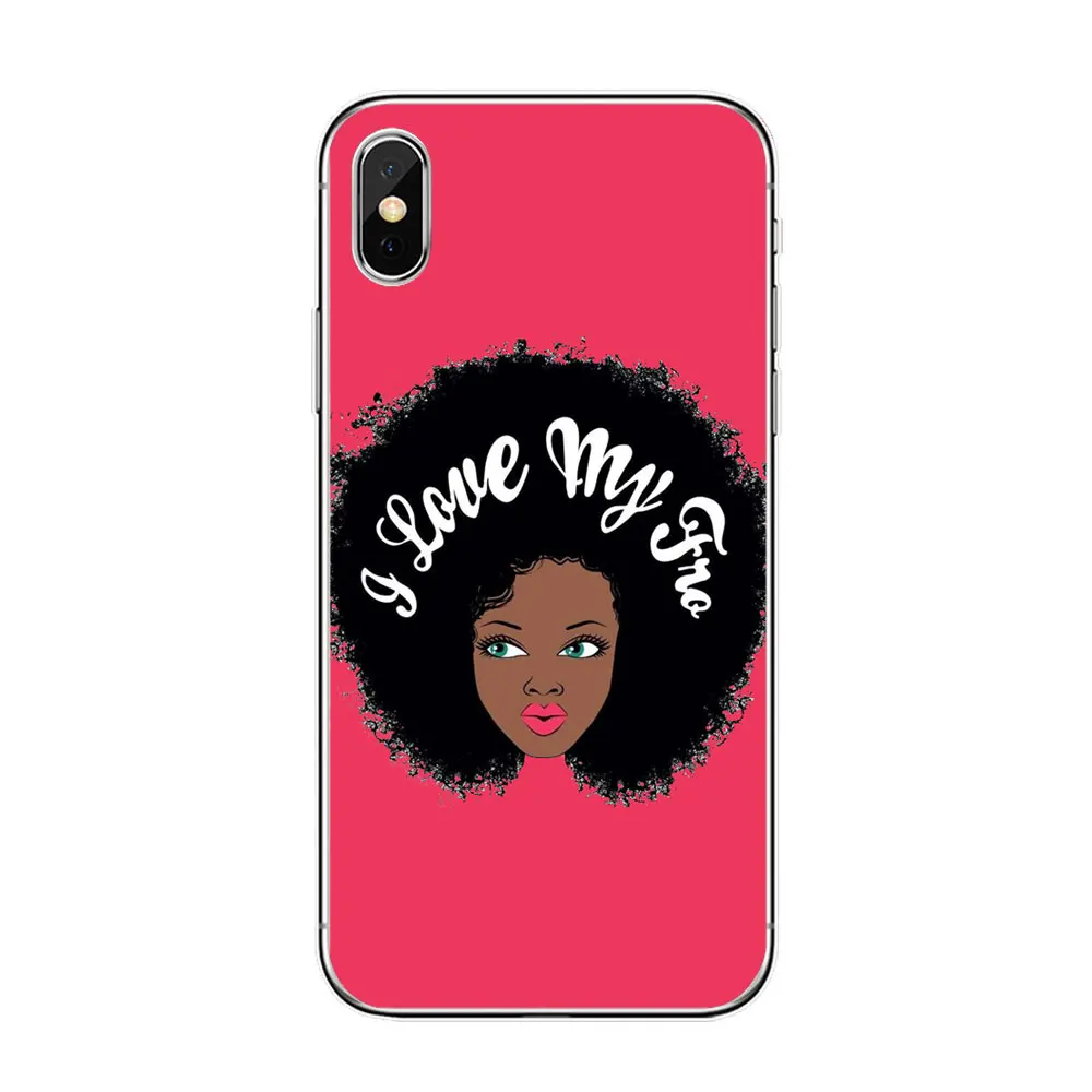 Черная девочка меланин поппин королева арт чехол для телефона для iPhone 11 pro max 7 6s 8 Plus 5S SE X XR XS MAX волшебный ТПУ силиконовый чехол для телефона - Цвет: TPU D1186