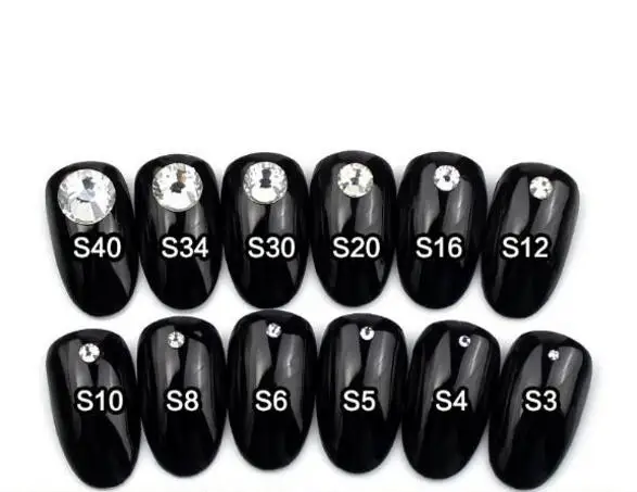 Стразы для ногтей ss3 ss4 ss5 ss6 ss8 ss10 ss12 ss16 ss20 ss30 ss34 | Красота и здоровье