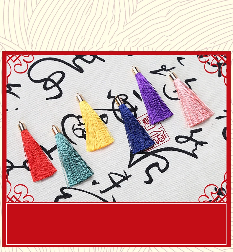 10 шт./упак. 6 см Мини Металл Кепки Tassel Pendant украшения аксессуары DIY ручной работы Материал Шторы Закладка для книги для творчества
