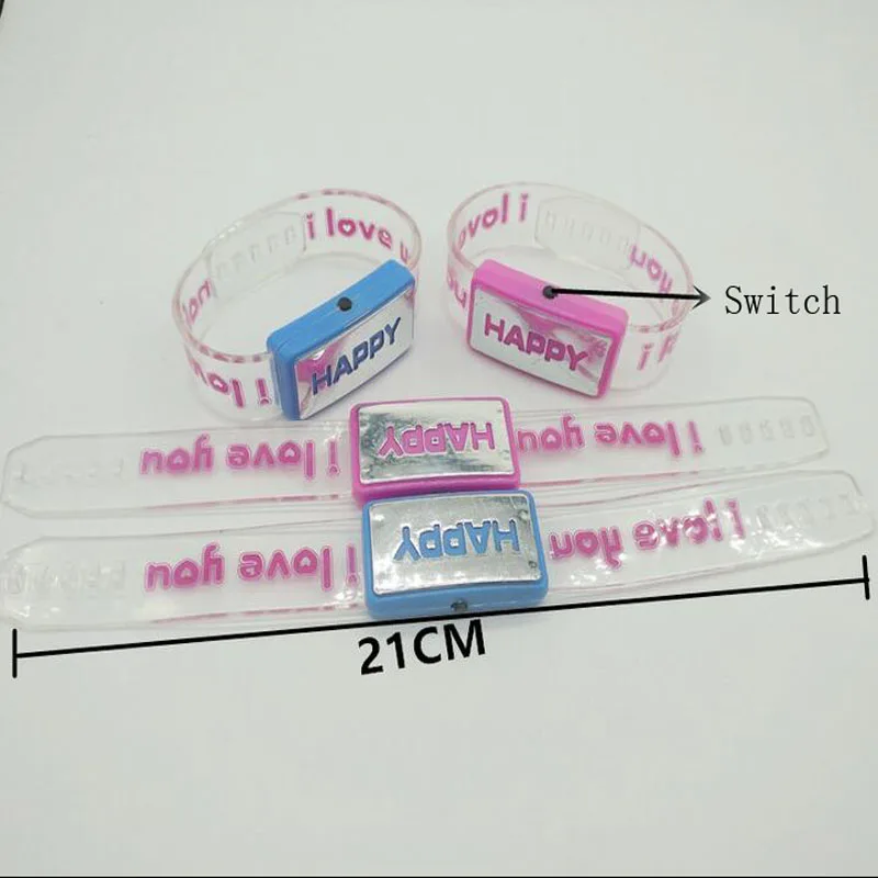 Электрический светящийся мигание счастливый браслет фестиваль рейв часы Led