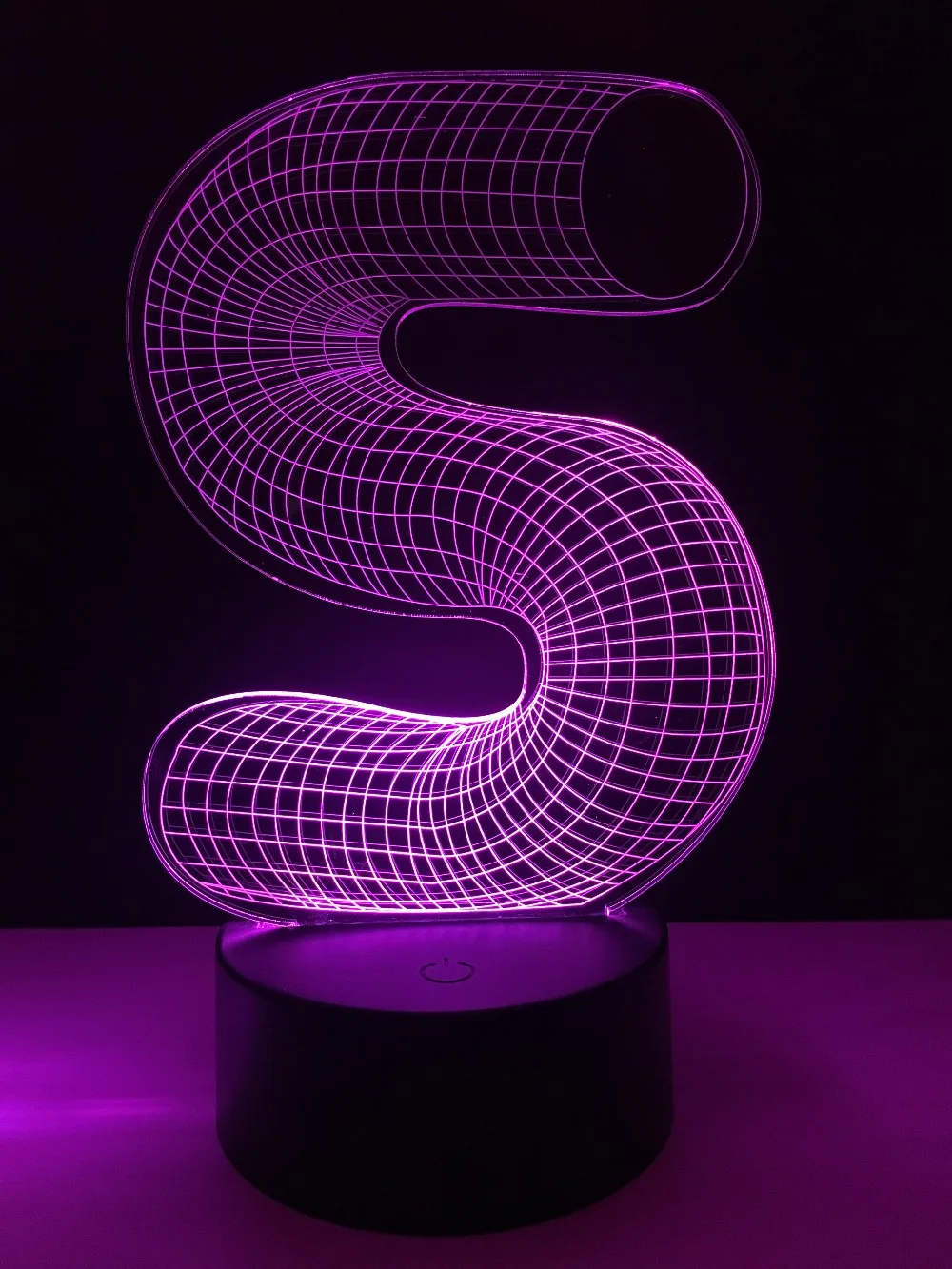 Уникальный 3D Алфавит буквы S RGB градиентный светодиодный ночник для сна USB