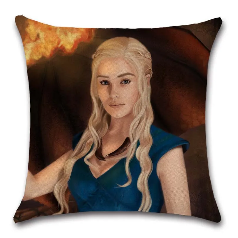 2 Arya Cersei Daenerys Игра престолов Подушка с изображением женщины чехол декоративный стул сиденье автомагазин диван декоративная наволочка домашний дом спальня - Цвет: 2