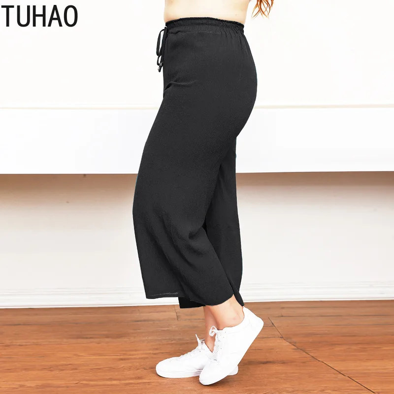 Женские офисные шифоновые брюки TUHAO длиной до щиколотки размера плюс 10XL 8XL 6XL 4XL с