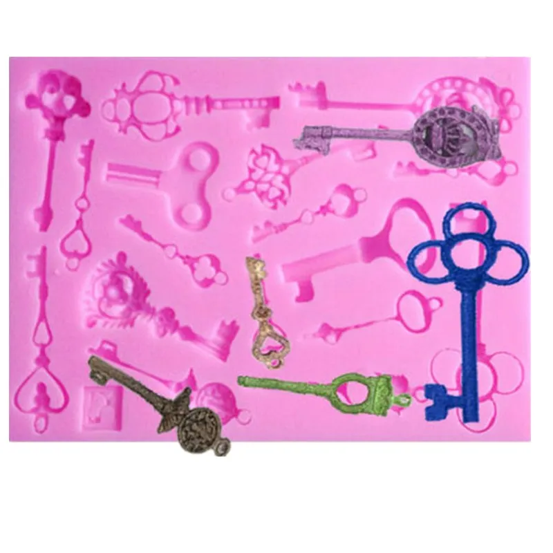 Новый DIY паровой панк ключ серии торт кайма для мастики формы торта шоколадная