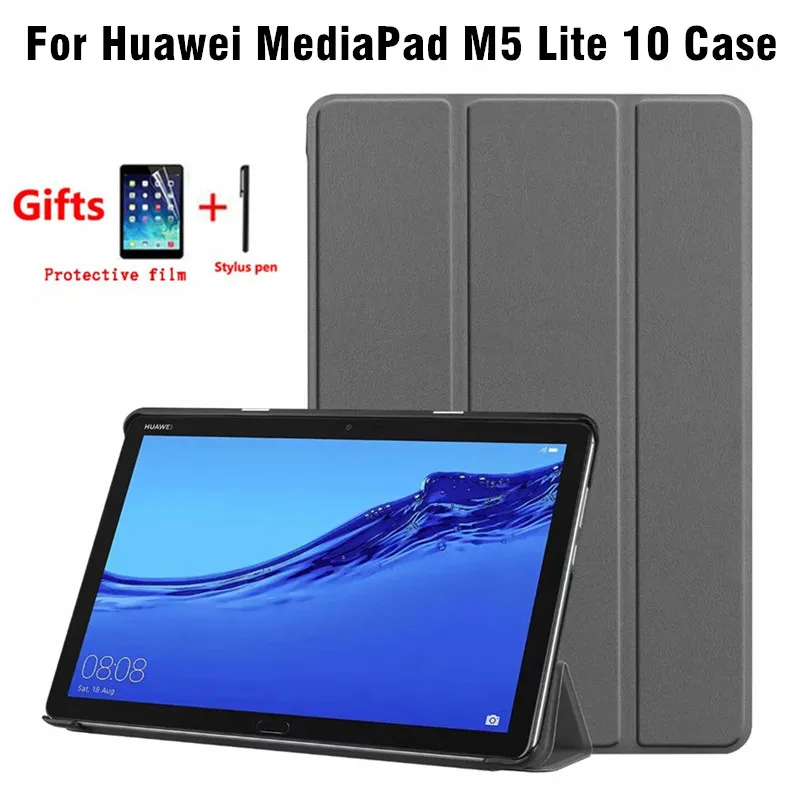 Для Huawei MediaPad M5 Lite 10 чехол из искусственной кожи для BAH2 W19/L09/W09 1 дюйма умный