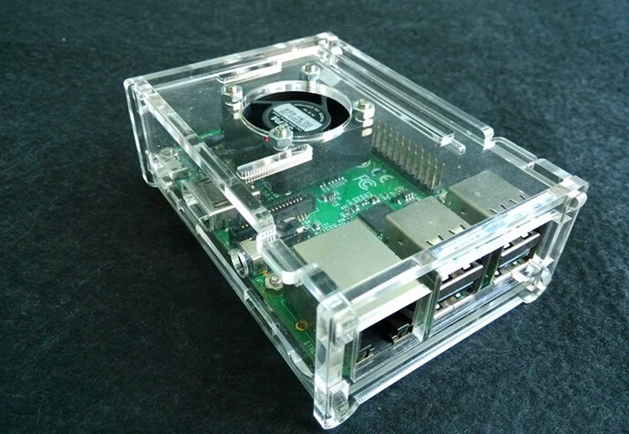 Raspberry Pi 3 model B acrylic Case transparent Shell Cover with Cooler Fan Also Compatible pi 2 | Компьютеры и офис