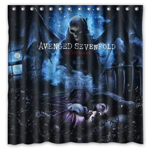 Водонепроницаемая дождевая занавеска для душа Avenged Sevenfold с защитой от плесени