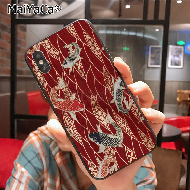 Чехол для телефона в японском стиле harmony Wave Carp Crane с уникальным дизайном iphone 11 12 Pro 8