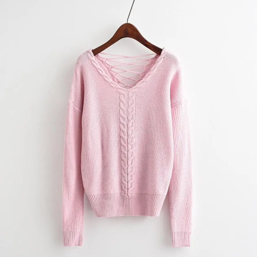 CHAMSGEND new arrival Fashion Women Long Sleeve Hollow Top Sweater Pullover Loose Jumper Knitwear Outwear woman sweater C301016 | Женская