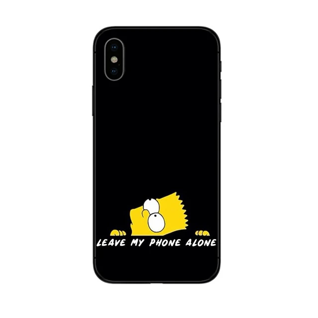 BLACK TPU Simpson Черный силиконовый чехол для телефона Homer J. Simpson для iPhone 6, 6 s, 7, 8 Plus, X, 10, XR, XS, Max, 5, 5S, SE, Bart, Simpson, забавный мультяшный чехол - Цвет: BLACK TPU Simpson