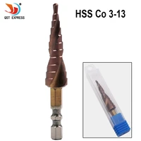 hss co m35 cobalt step drill bit 3 13mm step drill 14 inch hex shank woodworking bits