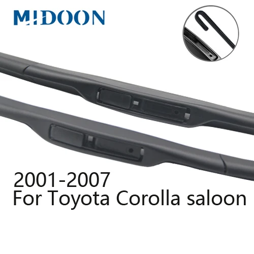 2001-2007 for saloon MIDOON гибридные щетки стеклоочистителя для Toyota Corolla Wagon/хэтчбек/салон/Verso Fit крюк руки - Цвет: 2001-2007 for saloon