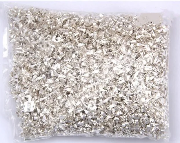 silver 200 шт. 7/8/10 мм зажимы для подвески кулон застежками фиксацией подвеска-Бейл для изготовления ювелирных изделий, аксессуары - Цвет: silver