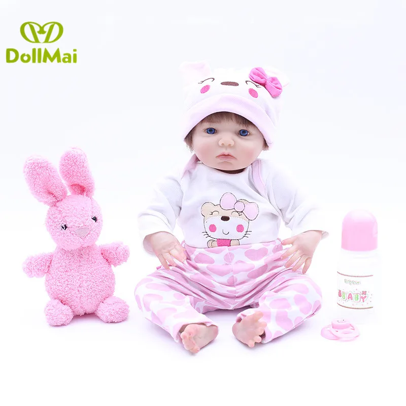 43cm Lifelike Reborn Baby Dolls real baby doll Doll soft cotton Body So Truly Girl Model For Toddler bebe Toy reborn gift | Игрушки и