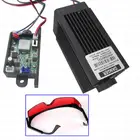 Лазерный модуль Diy 5500 МВт Синяя фиолетовая лазерная головка, 5,5 Вт 450нм лазерная машина запчасти лазерный диод лазерная трубка охлаждающий вентилятор с TTL, фокусировка регулируется