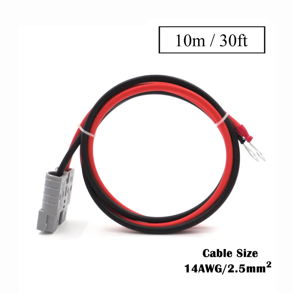 30ft 2.5mm2 Cable SH50 штекер 50A 600V Удлинительный кабель 0,3 м 1 м 2 м 3 м 5 м 10 м Солнечный кабель подключения 2,5/4/6mm2 с M8 терминал кольцо Батарея болт tab - Цвет: 30ft 2.5mm2 Cable
