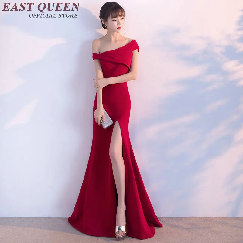 Традиционное китайское женское платье восточное с открытыми плечами Женская