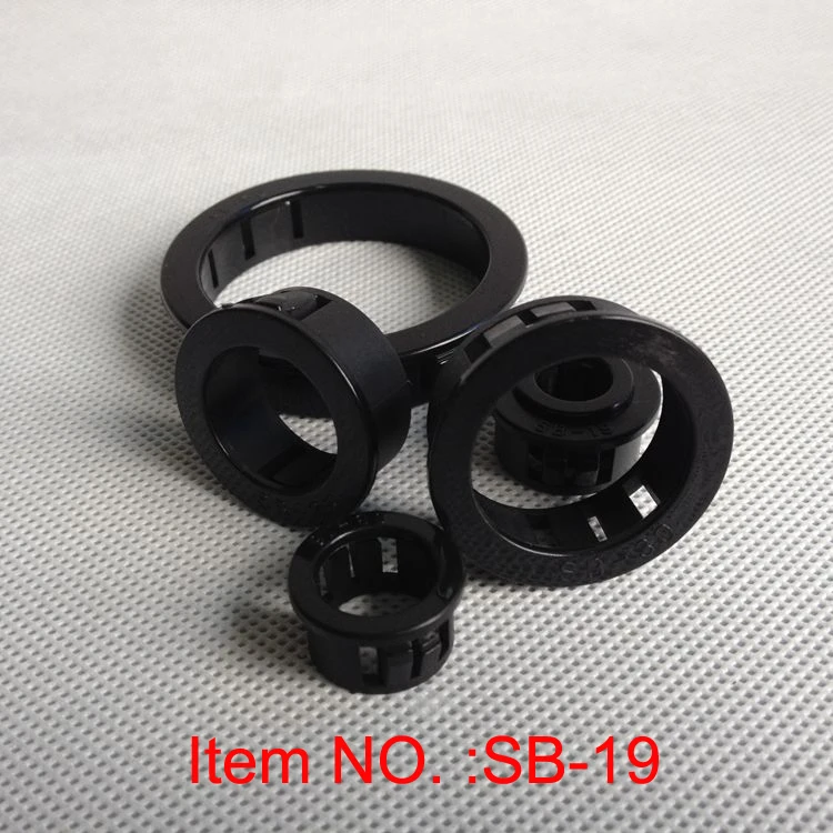 

SB-19 Nylon black cable protector hole plugs electrical wire grommets