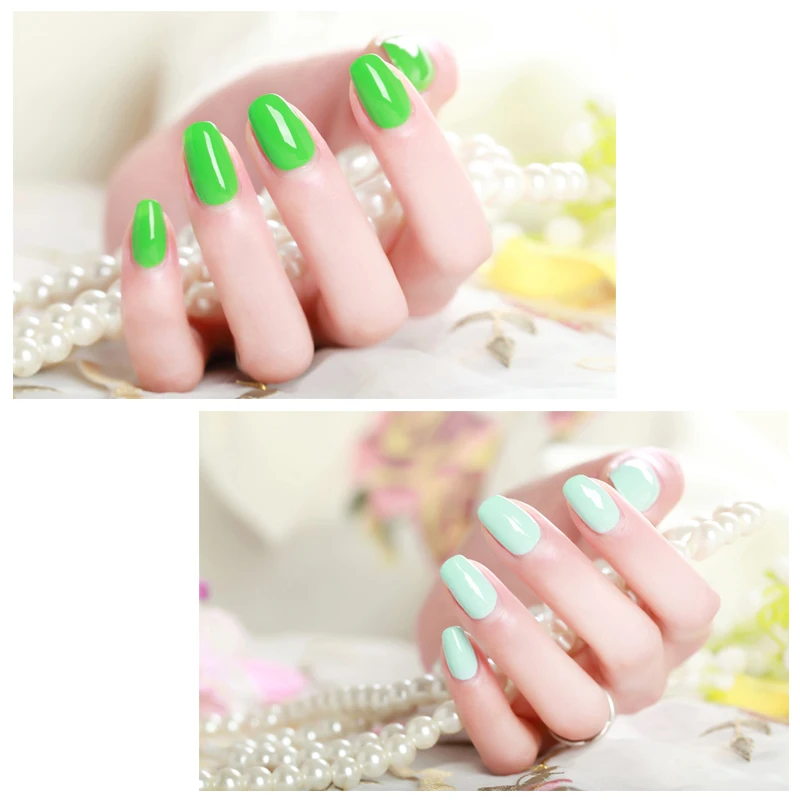 Идеальный летний Гель лак для ногтей Новая зеленая серия 6 штук Топ Мода Цвет УФ