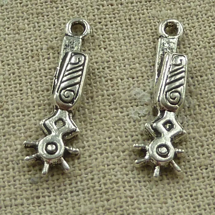 210 pieces tibetan silver Cowboy Spurs charms 27x8mm #3842 | Charms