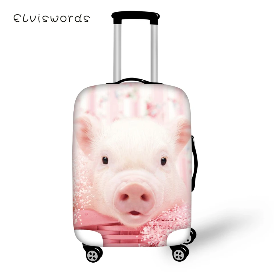 ELVISWORDS стильный Чемодан Обложка Маленькая свинья шаблон багажная крышка Kawaii