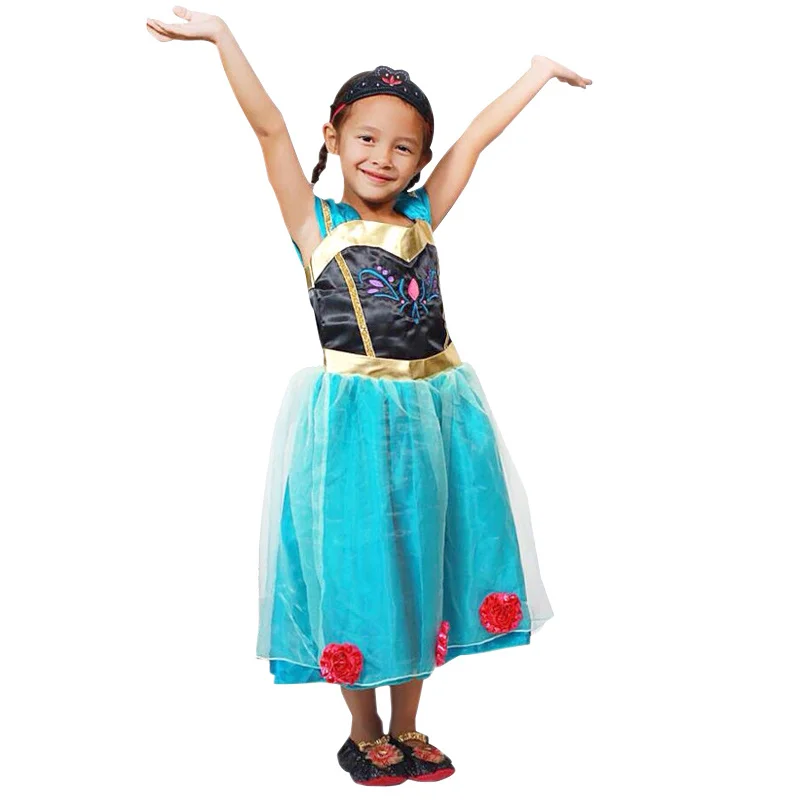 Girls Dress Elsa Anna Princess Baby Sleeveless Little Flower Party Wedding Kids Clothes Children | Детская одежда и обувь