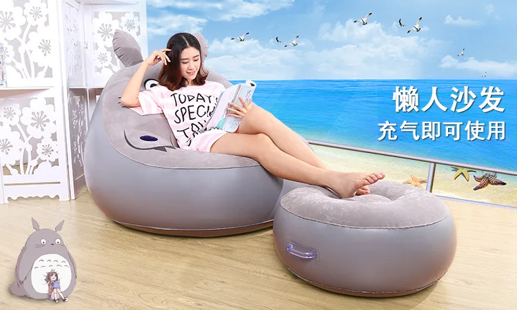 

Cat design inflatable sofa beds,outdoor and indoor flocking PVC inflated air sofa chair 130*130*125 CM
