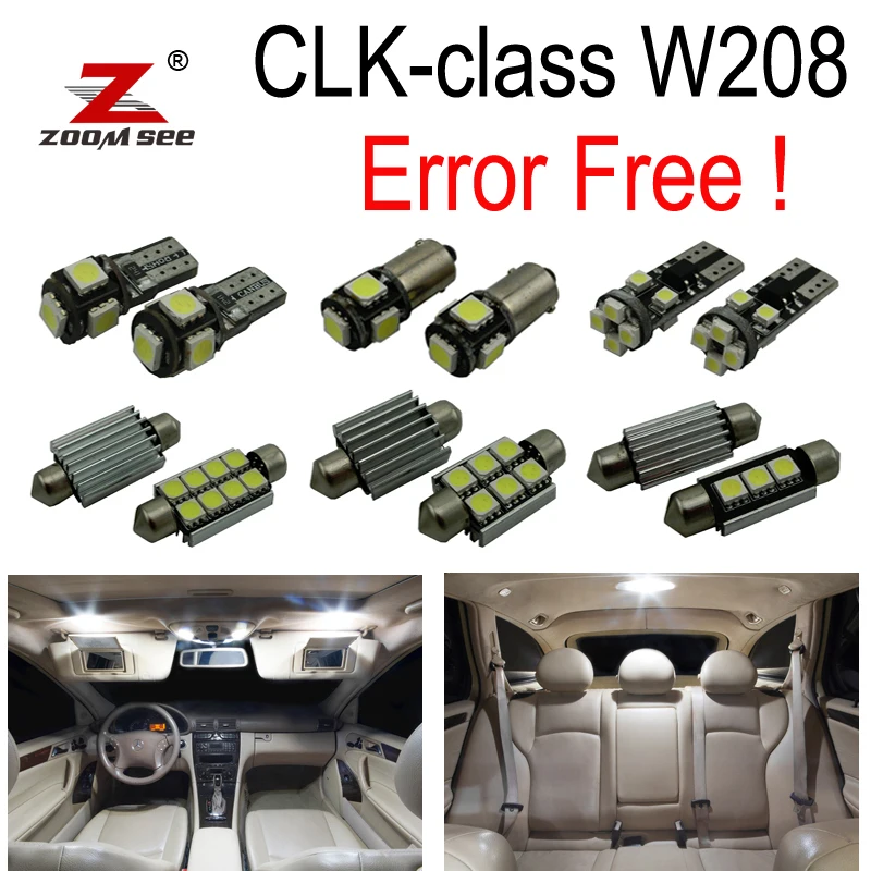 Светодиодный купольный светильник 14 шт. без ошибок для Mercedes Benz CLK W208 CLK320 CLK430 купе