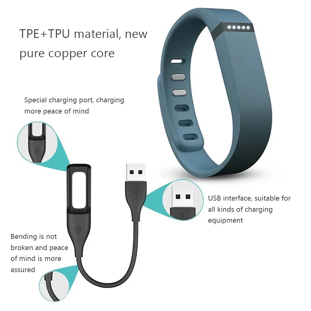 Смарт часы зарядка USB кабель Smartwatch зарядное устройство Шнур для Fitbit Flex HR ONE Surge Force Alta с сбросом Blaze Charge2