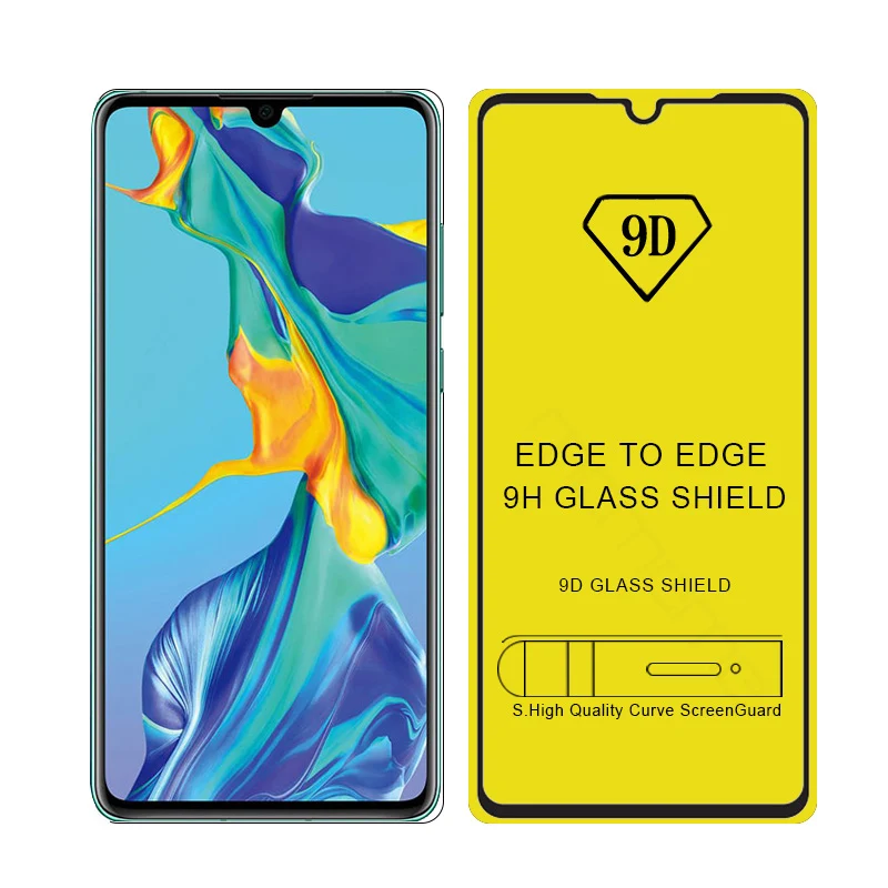 9D стекло для huawei P30 Lite с уровнем твердости 9 h полное покрытие Экран Защитная закаленная пленка на huawe P30 свет MAR-LX1M защитное стекло