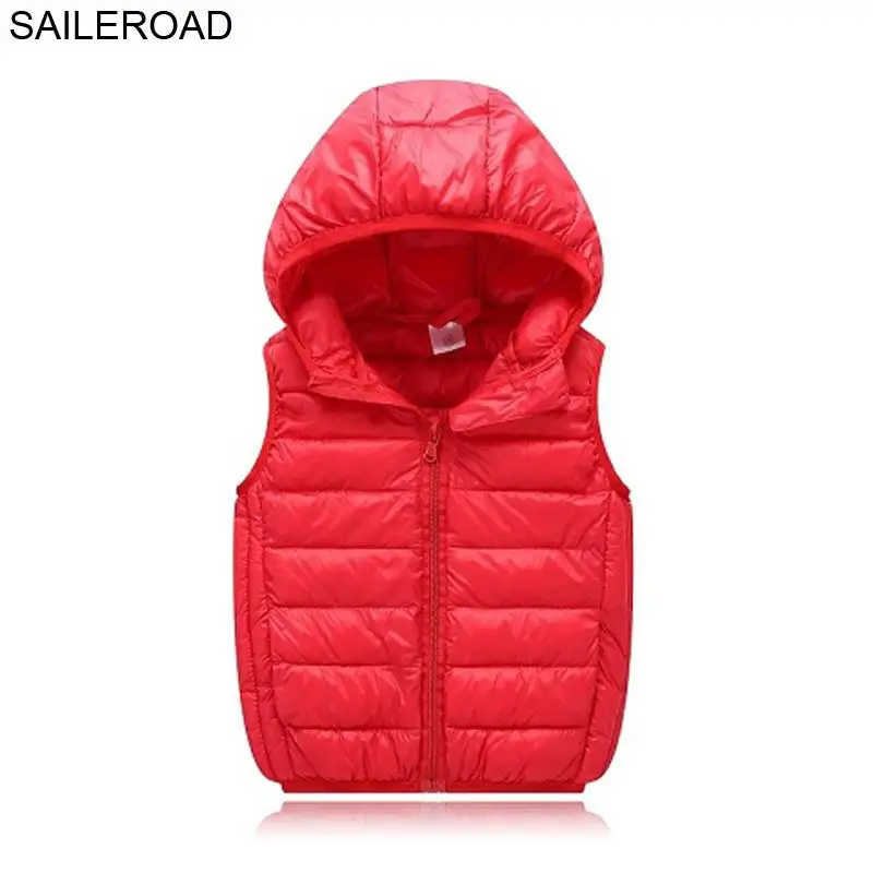 SAILEROAD 3 13Yrs Down Cotton Детская куртка без рукавов Жилет для подростков девочки с