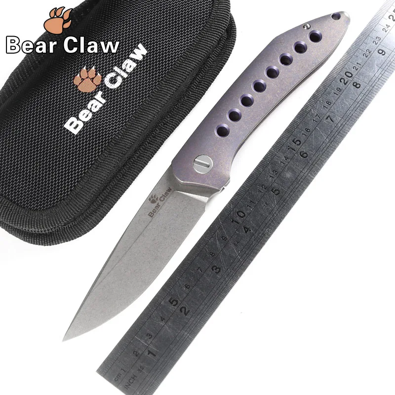 Складной нож Bear claw XL APEX для кемпинга охотничий Флиппер лезвие S35VN тактическая
