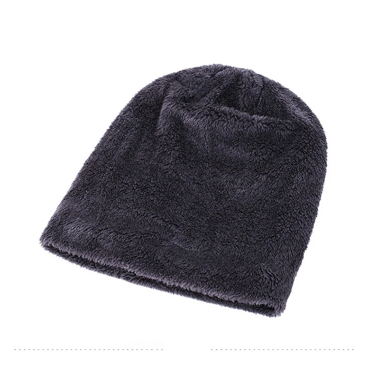 fashion Brand Solid Color Knit Beanies Hat Scarf Plus Velvet Winter Hat Man Woman Warm Thicken Hedging Cap Ski Soft Scarves