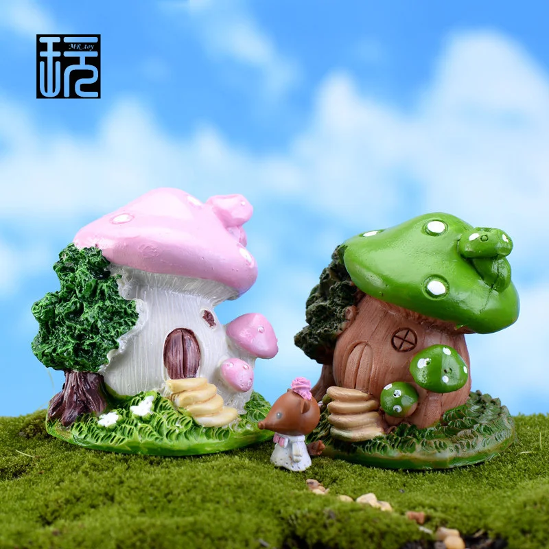 Полимерные Мультяшные грибы украшения для дома искусственные миниатюры сделай