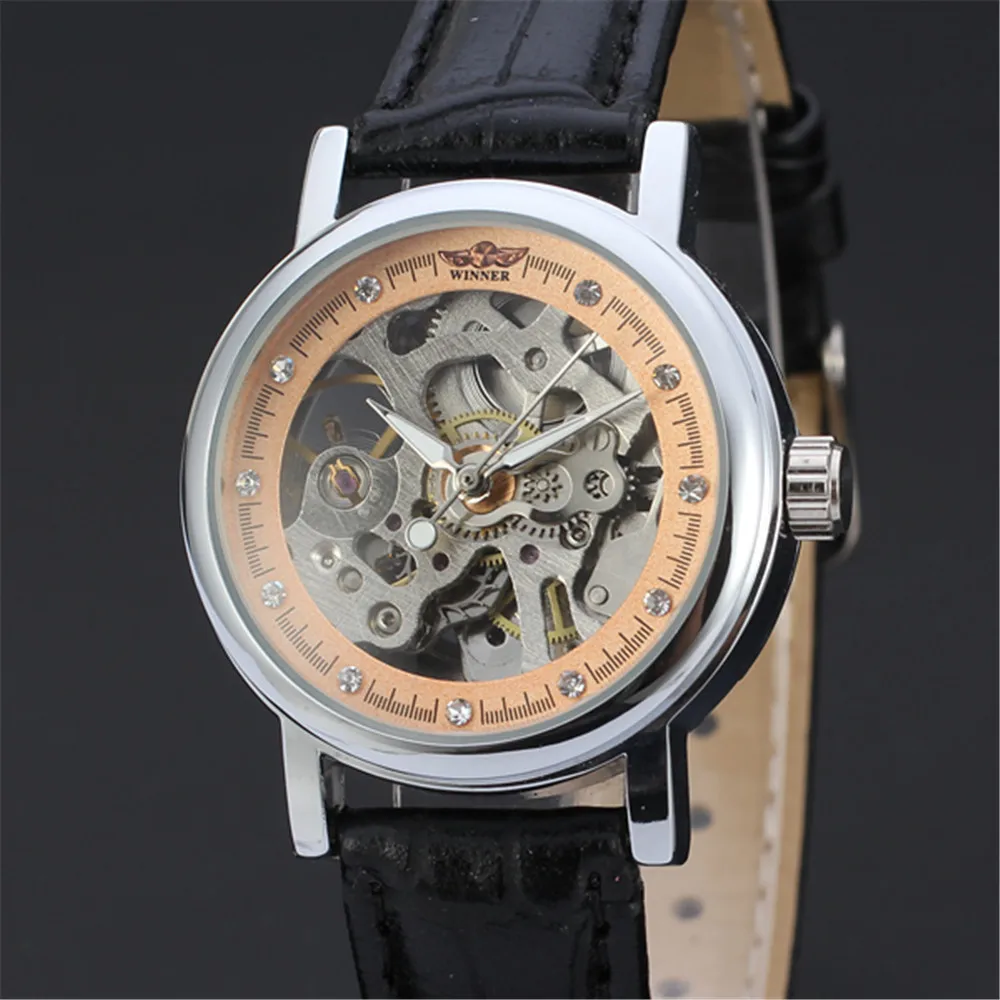 Часы наручные WINNER женские Автоматические повседневные механические брендовые